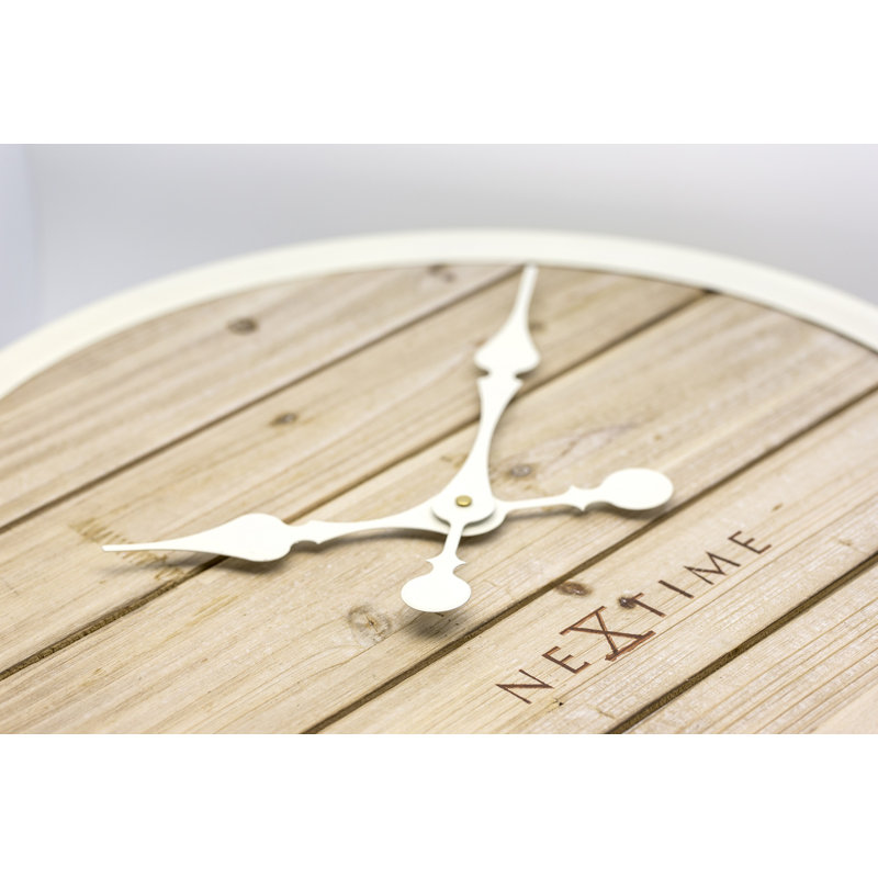 Horloge murale à planches 21,75", Bois naturel