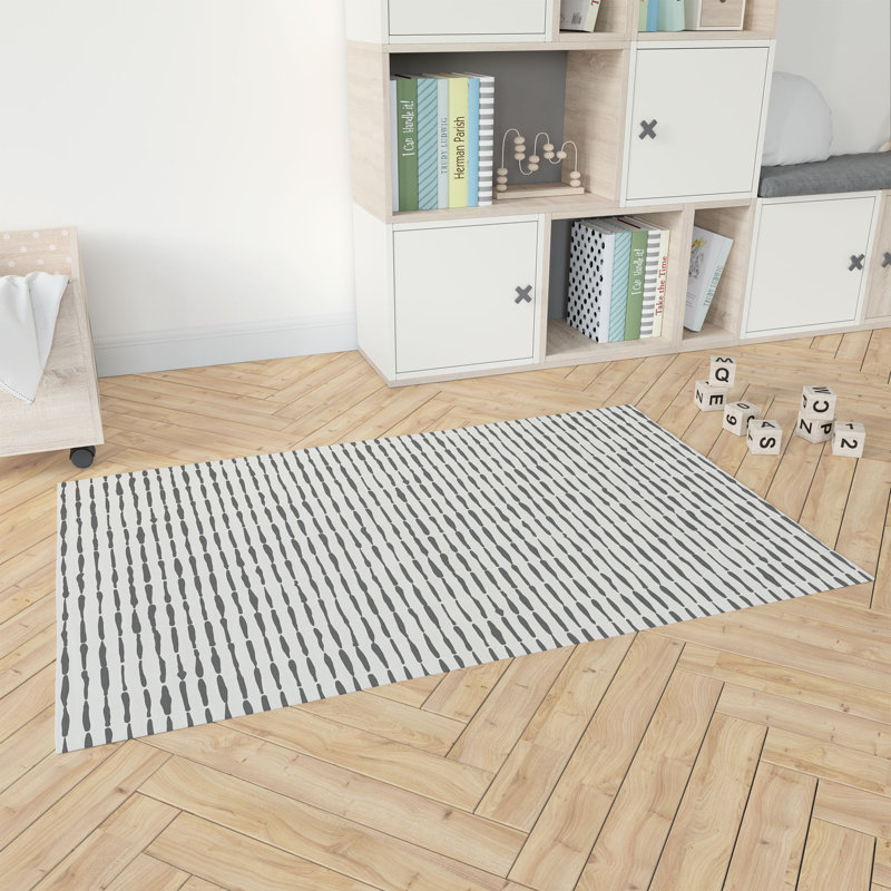 Tapis de jeu Chuck Kids, Rectangle 60 po x 84 po, Ivoire/gris anthracite