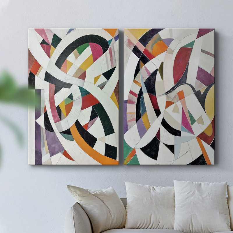 ABSTRACT Series LVIII - Toile tendue avec châssis de qualité supérieure - Prêt à être accroché, H 18 po x l 24 po