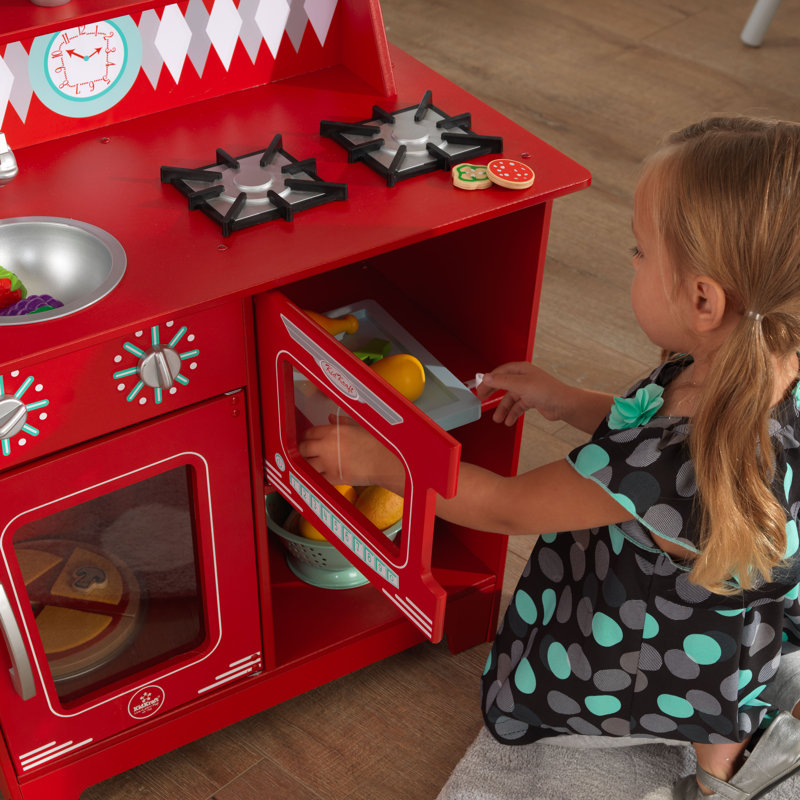 Preschool with Kitchen Accessories, Red