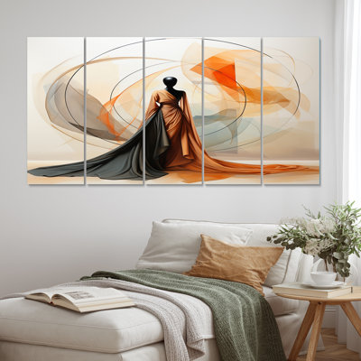 " Abstract Contemporary African Dancer " 5 - Pieces