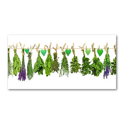Herbs On A String - No Frame Print on Canvas