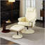 Fauteuil inclinable de massage avec repose-pieds, fauteuil inclinable en cuir polyuréthane pivotant à 360 ° avec base enveloppée, massage par vibration à 5 points-537108964