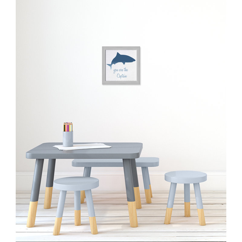 Capitaine, impression sur papier, H 12 po x l 12 po x P 0,6 po, Encadré plat argent