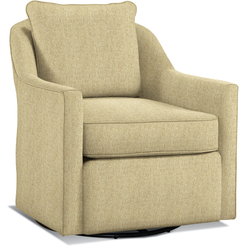 Leighton Upholstered Swivel Armchair, Beige Sugar Performance Polypropylene/Olefin
