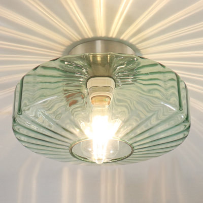 Virgie Glass Semi Flush Mount Ceiling Light