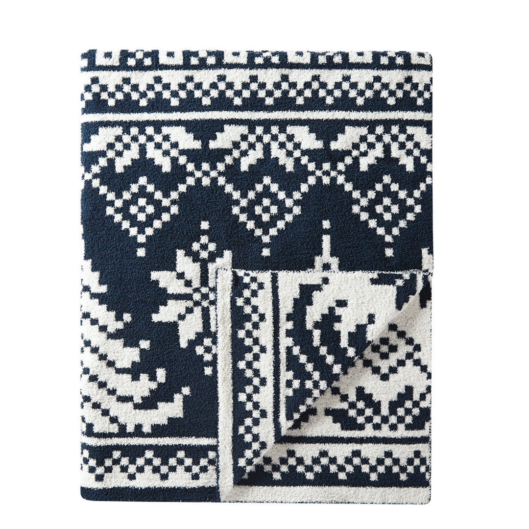 Truly Soft Cozy Fair Isle Reversible 50x70 Throw Truly Soft