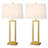 Samarah 28.5" Metal Table Lamp Set with USB, Type-C Ports and Built-in Outlet-687482588