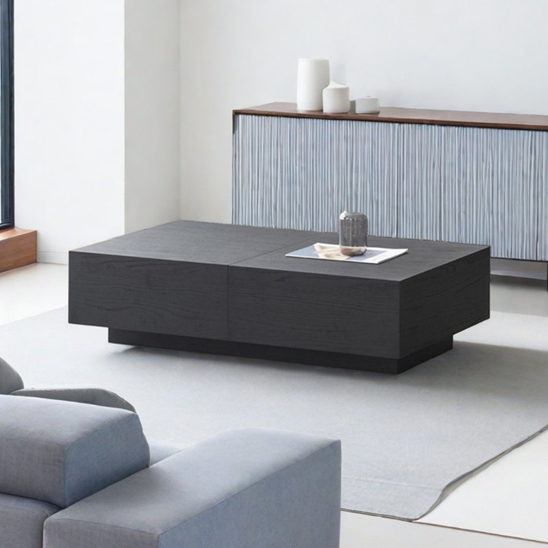 Table basse moderne et minimaliste, Noir, noir, noir, noir