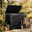 Coffre de terrasse verrouillable en résine 45 gallons avec couvercle verrouillable et plateau renforcé-131176115