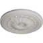 Médaillon de plafond Endurathane Carlsbad, DE 19 1/2 po x P 1 3/4 po, finition gris acier peinte à la main-28580457