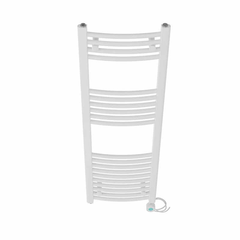 Curved Towel Rail Heated Towel Rails, 120cm H x 40cm W x 4.5cm D, White