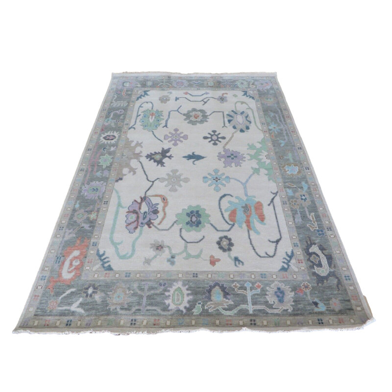 Haryss One-of-a-Kind 5'11" X 8'9" Wool Area Rug in Ivory