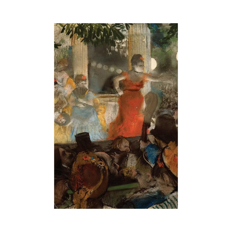 Le cafe concert, à ambassadeurs, 1876 by Edgar Degas - 1 Piece Wrapped Canvas Painting, 20.32 cm H x 30.48 cm W