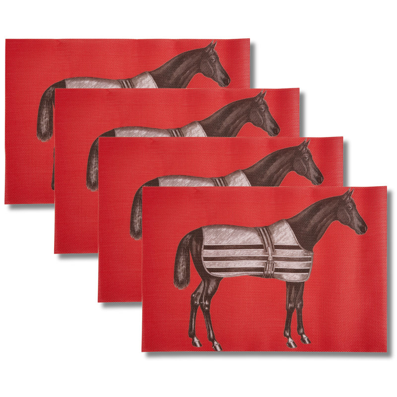 Vibretha Vinyl Animal Rectangle Placemat