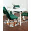 Ensemble de salle à manger 5 pièces, table de salle à manger ronde blanche avec 4 chaises-599982916
