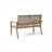 Outdoor Wicker And Acacia Wood Loveseat, 34" H X 46.5" W X 27.25" D