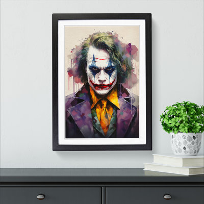 XYZ-FRM-V1223-3915 Joker Geometric - Single Picture Frame Print on Wood