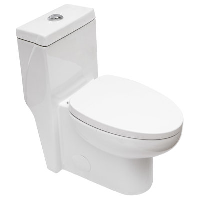 One Piece Ceramic Toilet With Dual Flush And Ergonomic Design - User- Bathroom Water Function