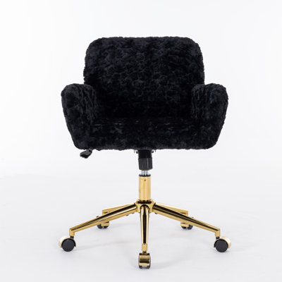 Office Chair,Artificial rabbit hair Office Chair Adjustable Task Chair Swivel Office Chair,Vanity Chair