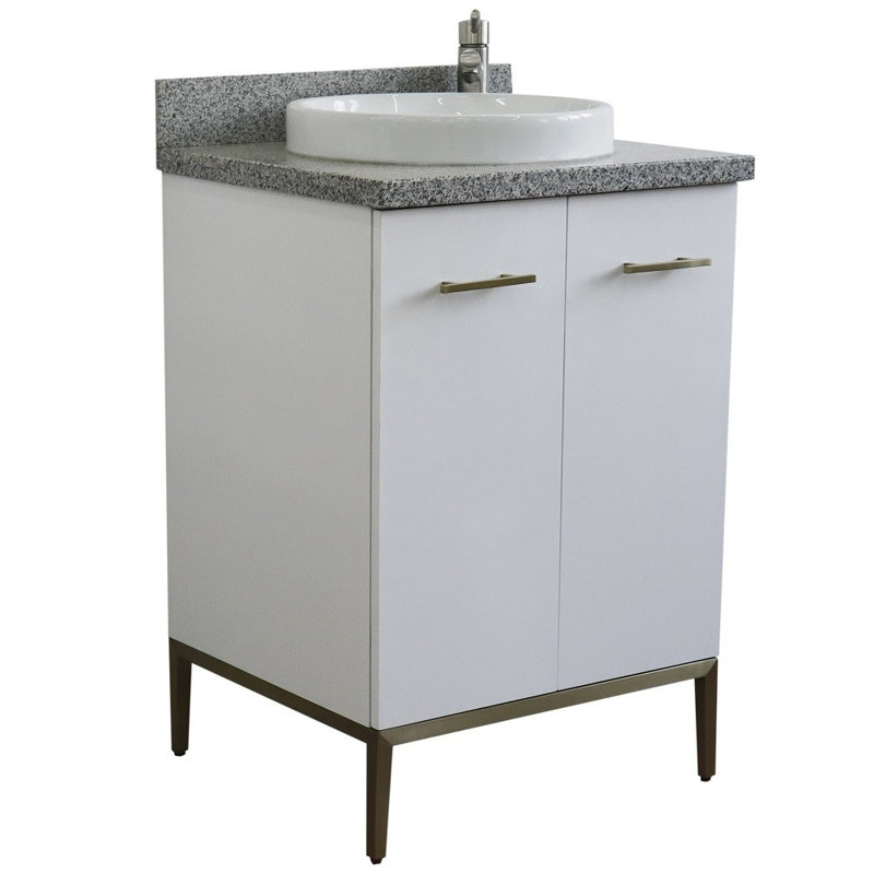 Ensemble de meuble-lavabo simple 25 po, gris
