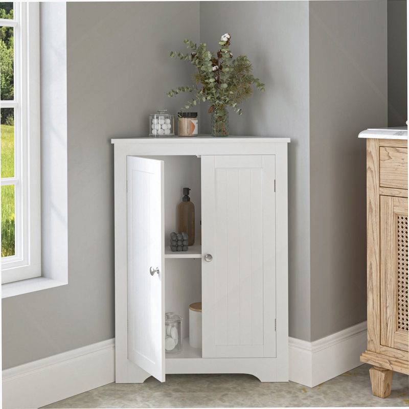 Armoire de plancher au sol avec 2 portes et tablettes réglables