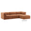 Magda 113" Wide Upholstered Sofa, Terracotta-21363574