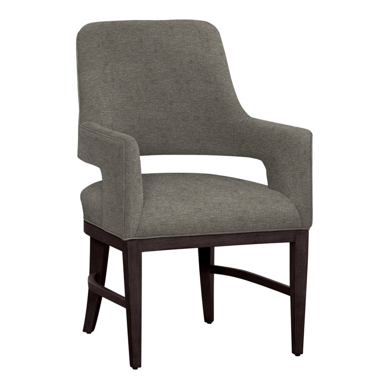 Chaise avec accoudoirs Josie, Espresso, Lin 3152
