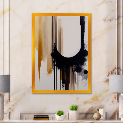 «Golden Minimalist Abstract I», reproduction sur toile