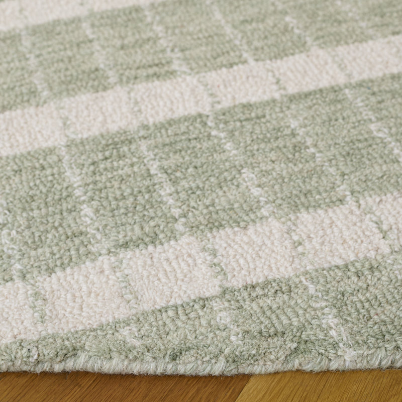 Genre 552 Hand Tufted 80% Wool; 20% Cotton Geometric Rug, Round 6'