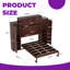 Lit escamotable double / grand encombrant avec armoire intégrée et tablettes de rangement - Lit plateforme pliable multifonctionnel pour les petits espaces et les chambres d'amis-1628523703-1628523701