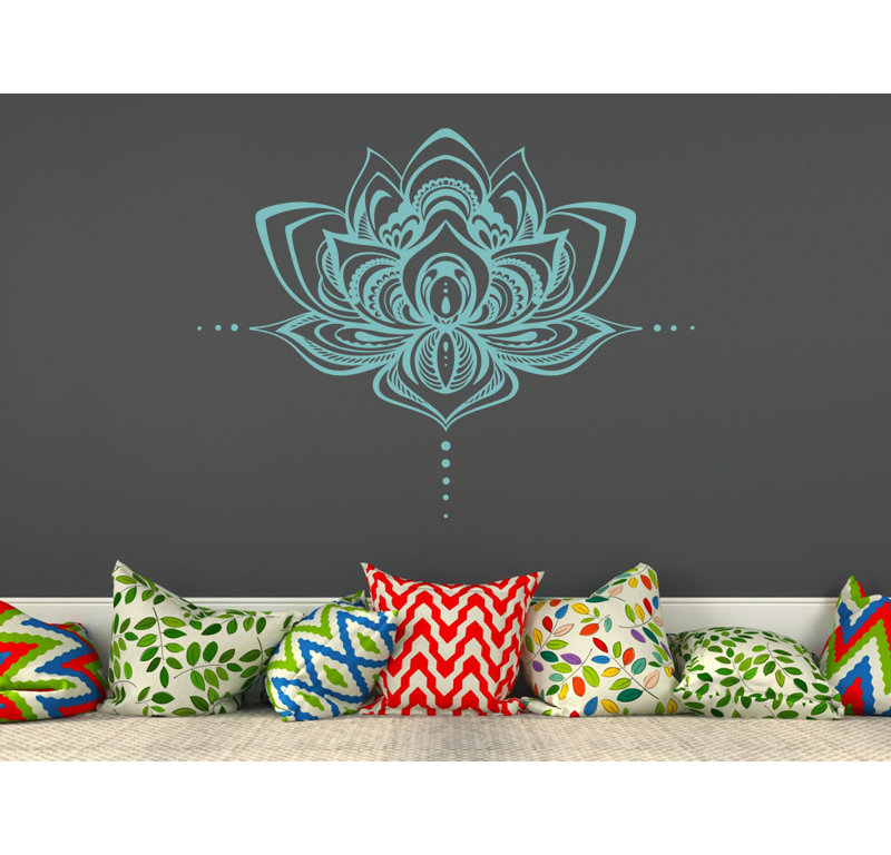 Plants & Flowers Non-Wall Damaging Wall Decal, Ice Blue