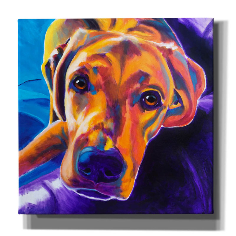 «Lab - Lil Bear» par Dawg Painter, H 18 po x l 18 po x P 0,75 po