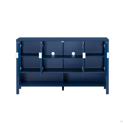 Storage Sideboard With 4-Doors,Buffet With Open Shelf And 2-Tiers Adjustable Shelves