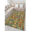 Tapis décoratif multicolore à motif de totem antique lavable à la machine-1151492266