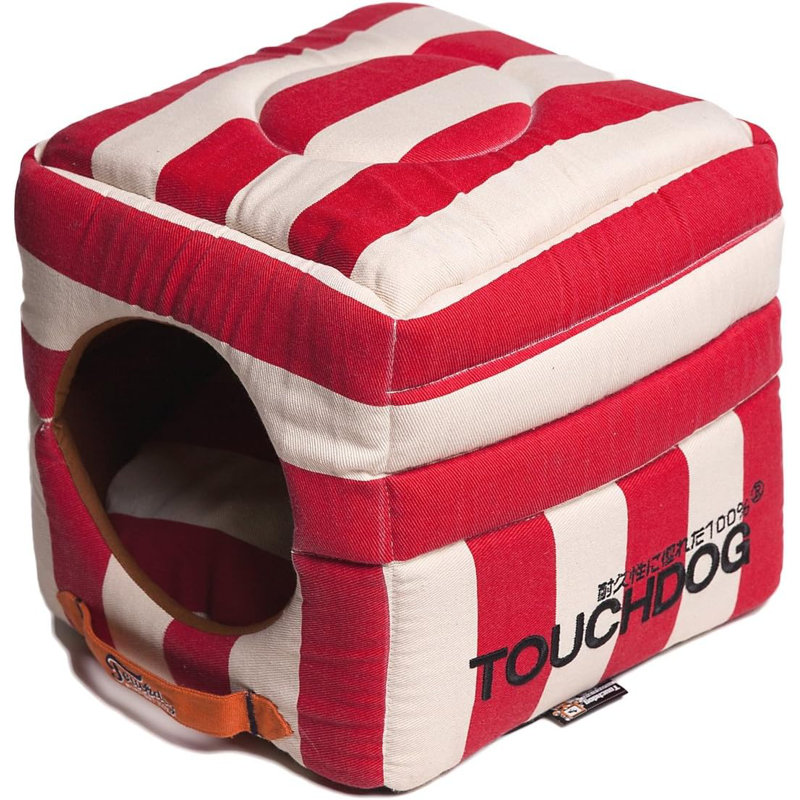 Niche pour chien pliable convertible 2 en 1 Touchdog, Rouge