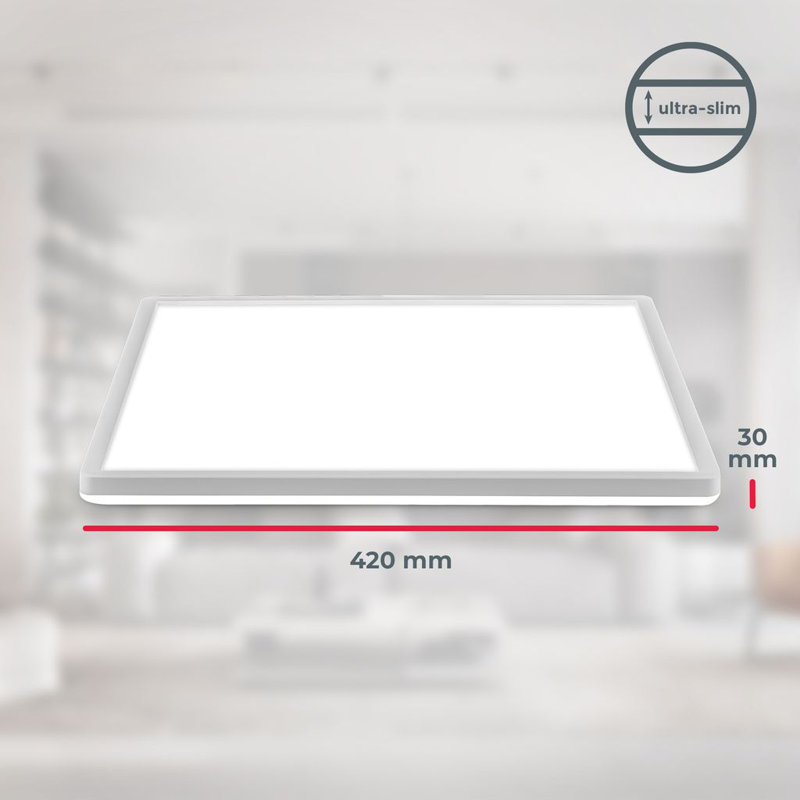 Crescentino Plastic LED Flush Mount, 3cm H x 42cm W x 42cm D