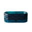 62"W x 27"D Freestanding SoakingTransparent Pure Resin Bathtub With Pop-Up Drain,Flowing Blue
