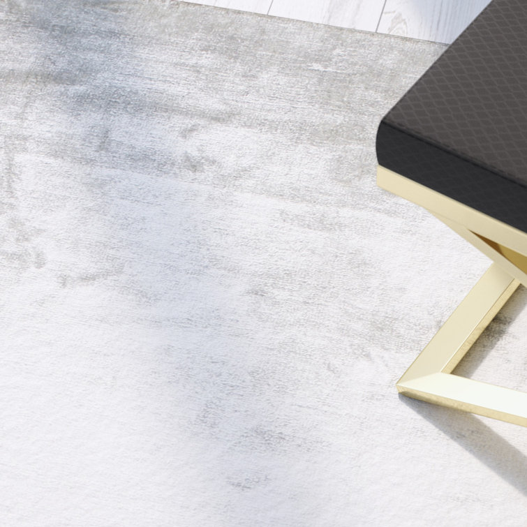 Adelia Hand Loomed Silk Gray Rug