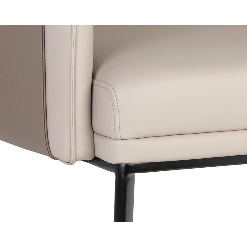 Mullinville Faux Leather Club Chair, Beige
