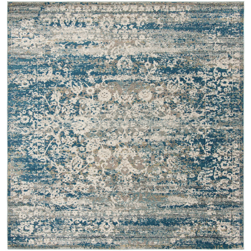 Bruckmann Performance Abstract Rug, Square 6'7"
