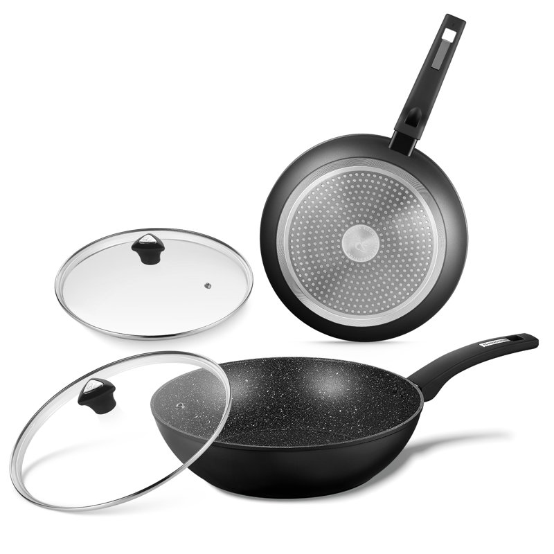 Aluminum Non-Stick Wok Set