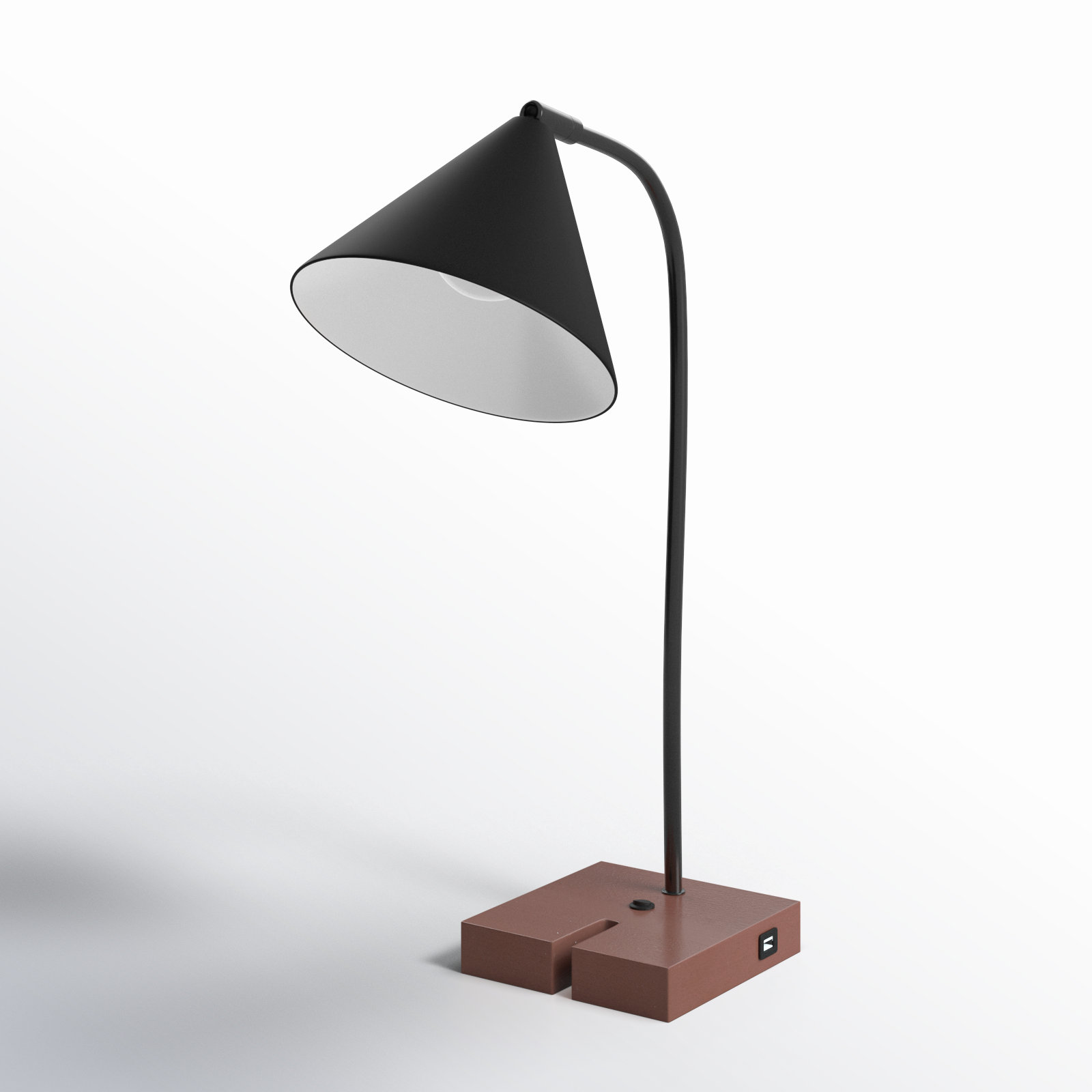 Lámpara de escritorio USB de madera maciza Dalli 3