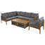 Acacia Wood 7-seat Corner Sofa Set With Coffee Table & Rope Armrests-1607556618-1607556620