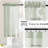  Sheer Linen Kitchen Curtains, Striped Print Farmhouse Decor Cafe Curtains, Boho Drapes with Rod Pocket for Living Room Bathroom, 2 Panels-59006794-59006795