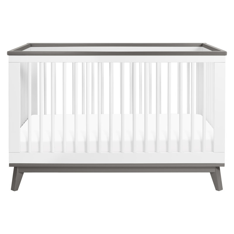 Scoot 3-in-1 Convertible Crib, Slate/White