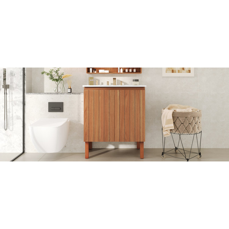 Meuble-lavabo moderne 30 po avec lavabo en céramique