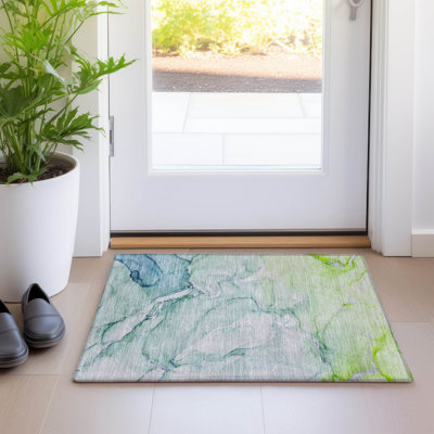 Tapis intérieur / extérieur rectangulaire à envers antidérapant 1 pi 8 po x 2 pi 6 po Wellsboro