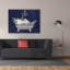 Toile épique Graffiti «Floral Bath 2 Indigo» par Courtney Prahl, 54 po x 40 po-93682696