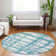 Premium Machine Washable Prisco Teal Rug